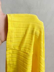 Slaydiva 2025 New Style  Butter Yellow All-Match Casual Sexy Minimalist Western Style Open Front Crisscross Racerback Dress, Suitable For Spring & Summer, Plus Size Women Western Wear