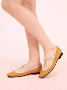 CUCCOO DOLLMOD Black Round Toe Rhinestoned Tulle Bowknot Mary Jane Flat Ballet Shoes For Women