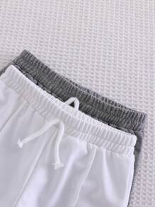 2 Pieces Baby Boys' Casual Cartoon Character Print Pants Set - Multicolor - View 7