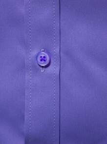 Manfinity Mode Solid Color Casual Long Sleeve Shirt, Minimalist & Chic For Daily Wear - Purple - View 5