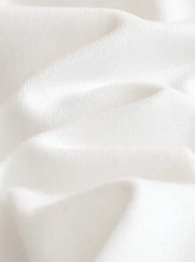 SHEIN Bộ 5 quần legging dệt kim màu trơn cạp chun cho bé trai/bé gái sơ sinh, giản dị và đa năng - trắng - Xem 5