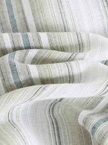 Cozy Pixies 2件套男婴彩色条纹领口短袖衬衫和松紧腰短裤套装 - 灰色 - 查看 3