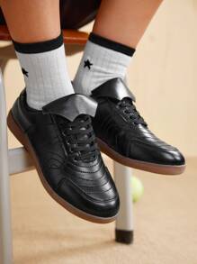 CUCCOO EASI Women's Casual Oxford Sole Sneakers For Outdoor Commute Tainers - Black - View 3