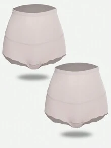 Bas de shapewear de mode minimaliste de couleur unie, décontracté et quotidien pour femmes - Marron - Voir 3
