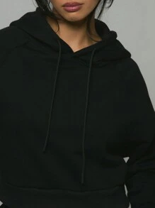 Musera Sport Kurzer Hoodie, für Padel, Tennis, Pickleball Gym Fitness - Schwarz - Übersicht 5