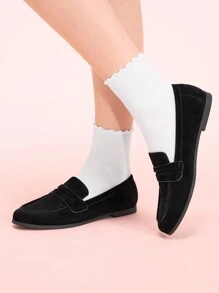 CUCCOO DOLLMOD Women's Black Casual Flat Slip-On Loafers - Black - View 5