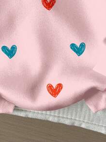 SHEIN Tween 女童休闲宽松舒适长袖连帽衫