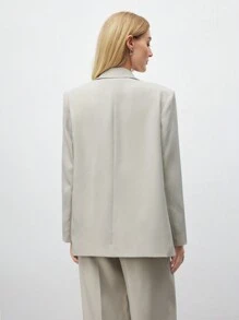 BizChic Blazer de color albaricoque de manga larga, atuendo de negocios, apropiado para fiestas de Año Nuevo, citas de San Valentín, y conjuntos de primavera y verano para mujeres