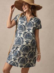 Boho Mama Maternity Short Sleeve Dress, Simple Fashion Casual Everyday Wear