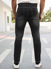 Manfinity Homme Men's Simple Casual Everyday Wear Denim Jeans