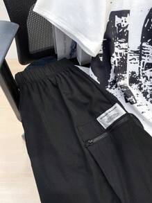 SHEIN Leap Crew 2pcs/Set Teen Boys Casual English Text Printed T-Shirt And Shorts Set, Street Punk Rock School Style Outfit, Suitable For Spring/Summer, Boys Festival Costume Tween Clothes - Multicolor - View 7