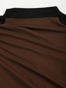 Sweetra Y2K 风格褶皱高领长袖 T 恤，性感时尚，适合日常休闲穿着 - 彩色 - 查看 6