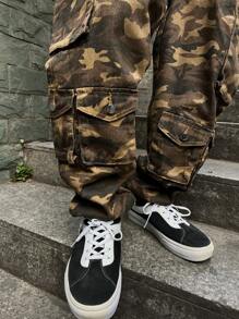 Manfinity Roghcode Men's Tapered Leg Jeans, Casual & Fashionable For Daily Wear - Multicolor - View 5