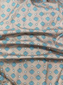 EMERY ROSE Áo cánh tay dài in họa tiết giả cổ bẻ xếp ly - Màu Khaki - Xem 7