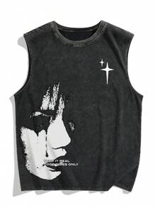 Manfinity EMRG Men's Casual Simple Fashion Daily Wear Top - Black - View 2