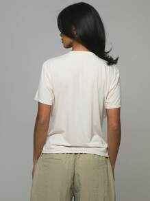 Musera Sport 短袖针织柔软触感Logo T恤，适合板式网球、网球、匹克球、健身房、秋季日常休闲穿着