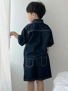 Dazy Kids Young Boys Denim 2 Pieces Outfit, Fall Clothes