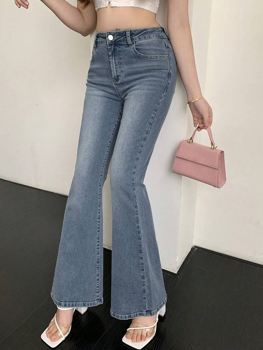 DAZY 复古西式女式喇叭牛仔裤