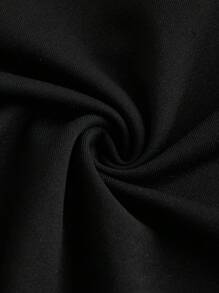 SHEIN Essnce Plus Size Women's Spring And Summer Fashion Casual Sports High Elastic Comfortable Daily Black 2 In 1 Leggings Skirt Pants,Women Bottom,Summer Outfits For Women,Workout Pants,Y2k Clothes - Black - View 5