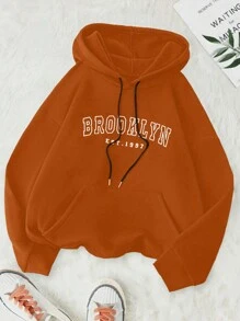 Calvaya Sudadera con capucha para tallas grandes, de manga larga, casual y elegante para uso diario