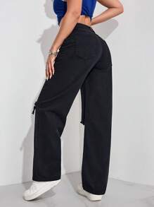 SHEIN EZwear 简约时尚休闲日常牛仔裤