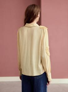 MOTF PREMIUM APPLIQUES BUTTON UP SHIRT