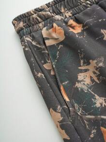 Pantalones de camuflaje de hoja estilo cargo para hombre, casuales para exteriores con bolsillos - Marrón - Ver 6