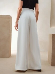 Anewsta Elaire Elegant Slit Front Women Long Pants