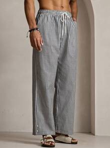 Manfinity VCAY Pantalon ample tissé décontracté pour hommes, à porter au quotidien pour les jeunes - Multicolore - Voir 4