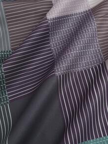 Manfinity Homme 大码男士简约时尚休闲正装衬衫，适合日常穿着 - 彩色 - 查看 7