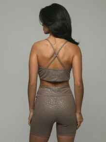 Musera Sport Strappy Animal Print Sports Bra, Padel, Tennis, Pickleball Gym Fitness