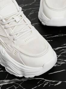 Vate Comfortable Women's Platform, Wedge Heel, Striped, Thick Sole, Versatile, Breathable Athletic Chunky Sneakers Spring Shoes Spring Break Easter