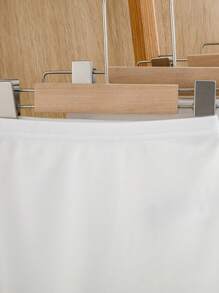 SHEIN Bộ 5 quần legging dệt kim màu trơn cạp chun cho bé trai/bé gái sơ sinh, giản dị và đa năng - trắng - Xem 4