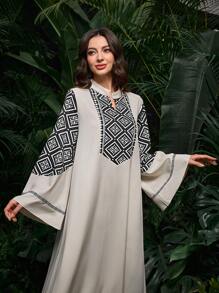 Al Najma 阿拉伯风格连衣裙，适合迪拜、印度尼西亚、土耳其、卡夫坦和贾拉比亚，朴素