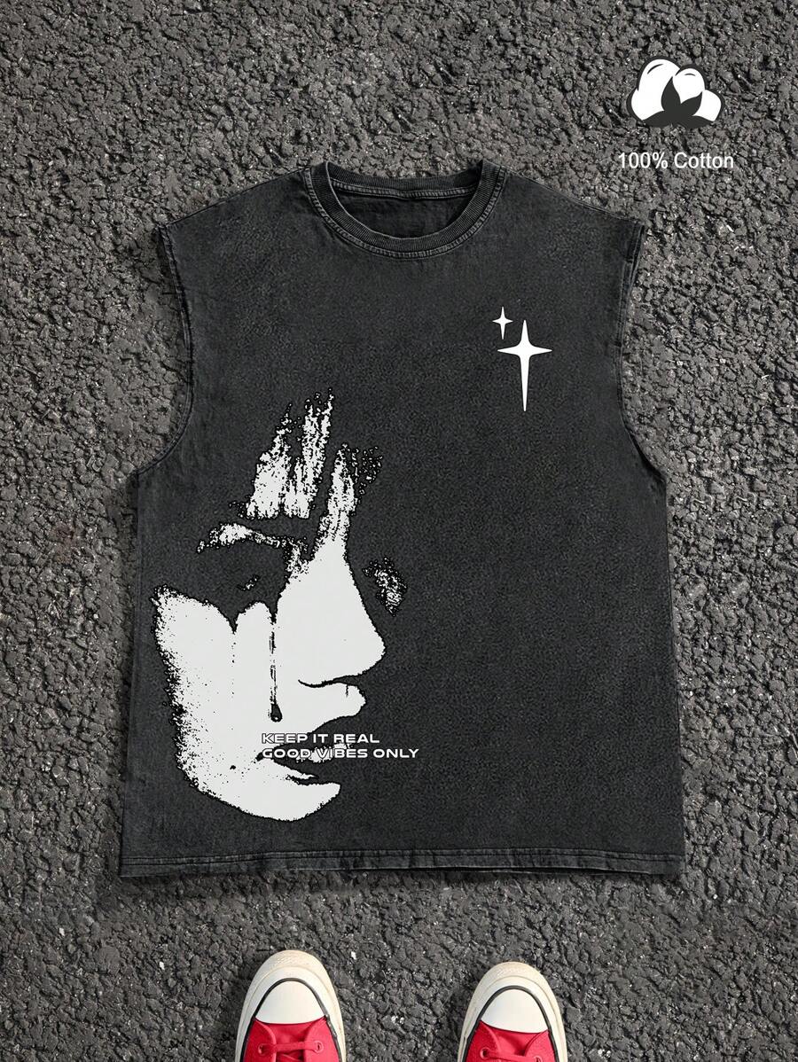 Manfinity EMRG Men's Casual Simple Fashion Daily Wear Top - Black - View 1