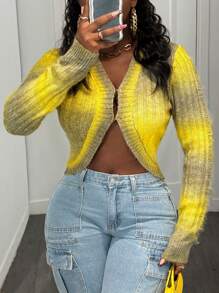 Zolique Women Ombre Long Sleeve Cardigan (Color Random) Fall Cloth For Women - Multicolor - View 5
