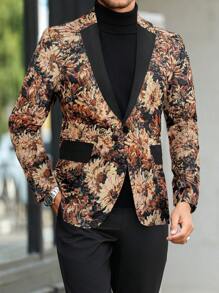 Manfinity AFTRDRK Men's Casual Blazer Jacket, Simple & Fashionable For Daily Wear - Multicolor - View 4