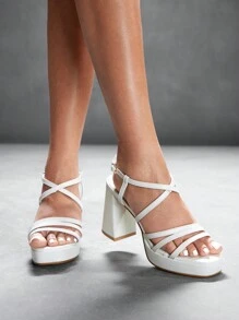 CUCCOO SZL Women's Fashion High Heel Sandals, Minimalist Style Casual Everyday Wear Spring Shoes Spring Break Easter Prom Heels