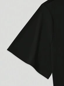 Manfinity LEGND Camiseta de manga corta casual de talla grande para hombre, simple y con estilo para el uso diario