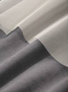 FRIFUL Women's Long Mesh Patchwork Dress Sundress - Grey - View 3