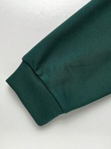 SHEIN Sudadera con capucha informal de ajuste holgado con estampado gráfico para niños preadolescentes