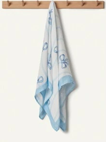 Cozy Pixies 1pc High Quality Soft & Breathable Infant Swaddle Blanket, Butterfly Print, Blue Color, Spring/Summer - Multicolor - View 2