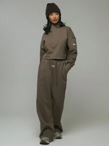 Musera Sport 高领短款运动衫，适合板网球、网球、匹克球等健身运动 - 灰色 - 查看 4