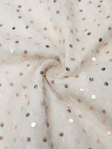 Zolique 女士优雅亮片吊带迷你吊带连衣裙，适合春夏季 - 杏色 - 查看 7