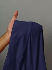 Slaydiva Women's Solid Color Flared Yoga Pants, High Waist Stretchy Tummy Control Workout Leggings - Navy Blue - View 10