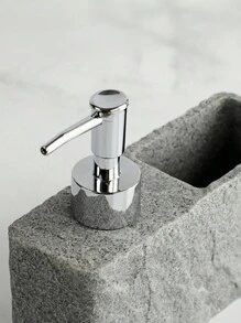 250毫升浴室黑色岩石仿树脂浴室厨房皂液器乳液分配器带海绵架家居浴室装饰夏季 - 彩色 - 查看 3