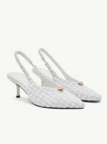 CUCCOO CHICEST Talons hauts pointus de mode à petit talon pour femmes, chaussures de soirée pour banquet et cérémonie