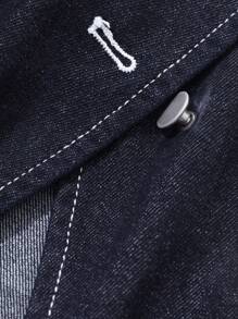 FRIFUL Chaqueta de mezclilla sin mangas de lavado oscuro para mujer, primavera/verano - Azul lavado oscuro - Ver 6