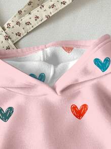 SHEIN Tween 女童休闲宽松舒适长袖连帽衫