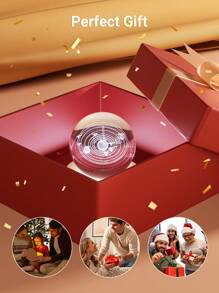 Teckwe 3D Crystal Ball Night Light Series, Galaxy, Moon, Solar System, Saturn - Desk Decor, LED Night Light Space Theme Crystal Night Light, Suitable For Bedroom,  Study, Room Decor, Back To School Gifts